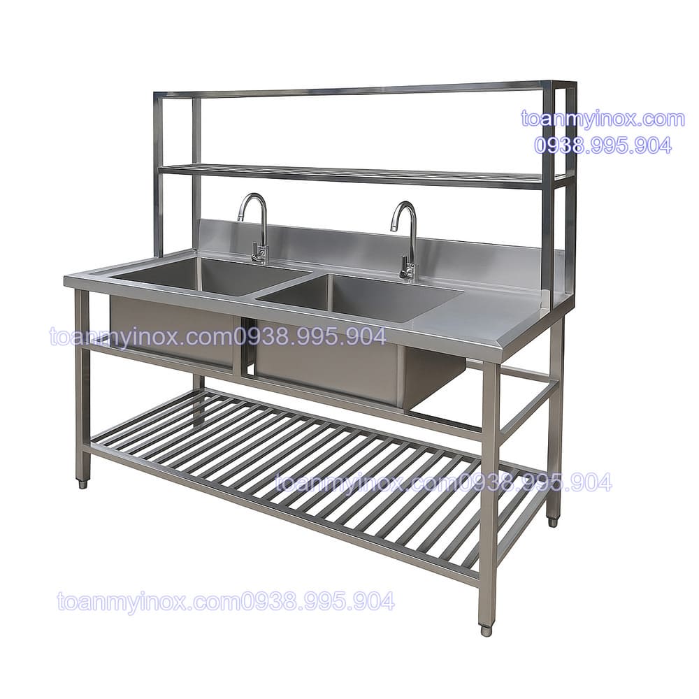 chậu rửa inox có kệ (1)